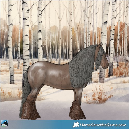 Horse Color:Liver Red Dun Mushroom Sabino Rabicano Brindle