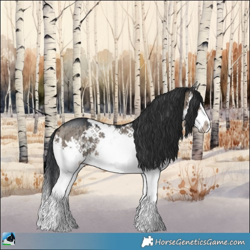 Horse Color:Brown Dun Sabino Splash Rabicano Brindle 