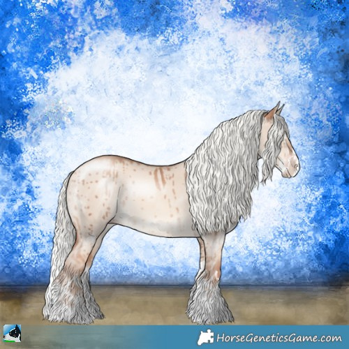 Horse Color:Gold Champagne Dun Mushroom Sabino Splash Brindle 