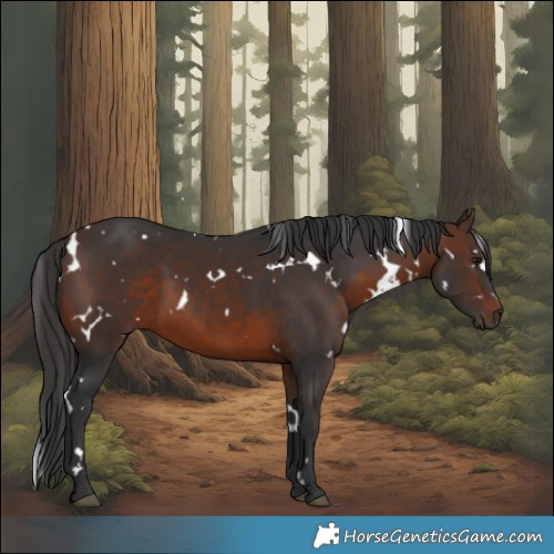 Horse Color:White Spotted Brown 