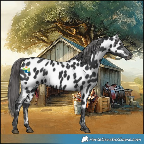 Horse Color:Black Appaloosa 