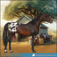 Horse Color:Brown Appaloosa 