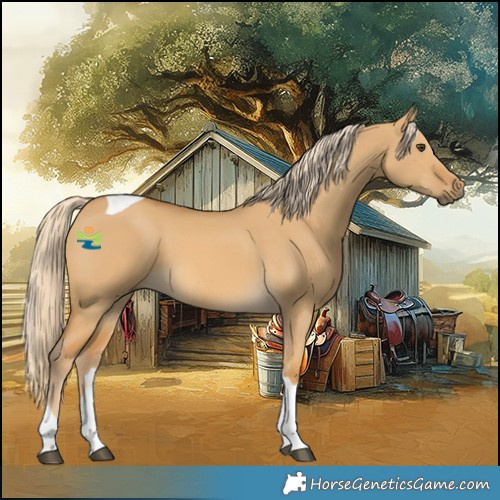 Horse Color:Palomino Dun Tobiano 