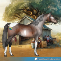 Horse Color:Gray Bay Tobiano 