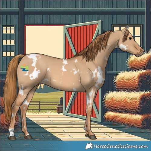 Horse Color:White Spotted Red Dun 