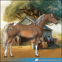 Horse Color:Chocolate Palomino Tobiano 