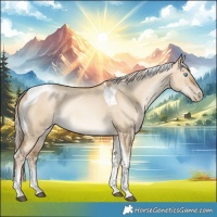 Horse Color:Chocolate Palomino Pearl Dun Tobiano Rabicano