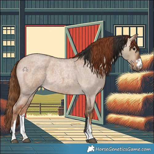 Horse Color:Bay Roan Dun  and Red Dun Roan 