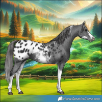 Horse Color:White Spotted Black Splash Tobiano Frame Appaloosa 