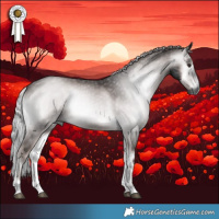 Horse Color:Gray Platinum Liver Red Onyx Rabicano 