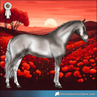 Horse Color:Gray Platinum Liver Red Onyx Rabicano 