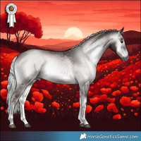 Horse Color:Gray Platinum Liver Red Onyx Rabicano