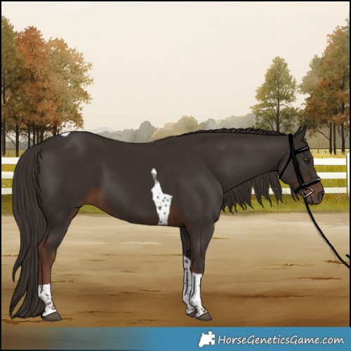 Horse Color:Liver Chestnut Tobiano