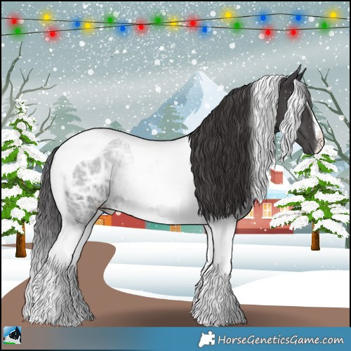 Horse Color:Smoky Black Ice Tobiano Rabicano 