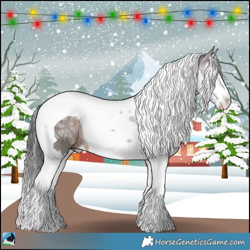 Horse Color:Brown Ice Mushroom Sabino Splash Tobiano 