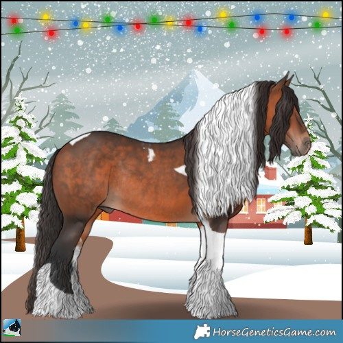 Horse Color:Bay Mushroom Tobiano Rabicano 