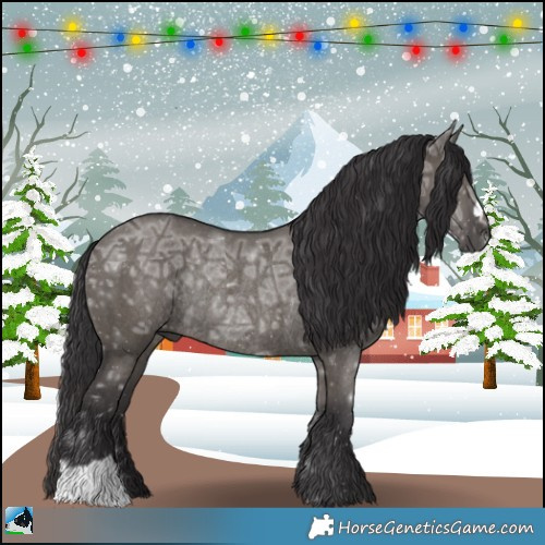 Horse Color:Smoky Grullo Ice Mushroom Rabicano Brindle 