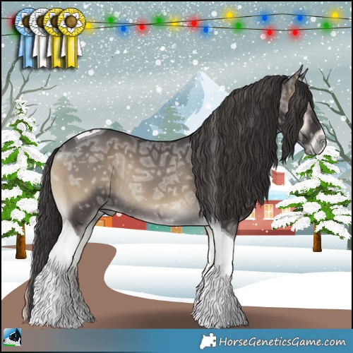 Horse Color:Smoky Blue Onyx Ice Sabino Tobiano Rabicano 