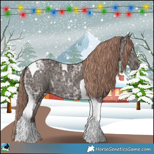 Horse Color:Liver Chestnut Ice Tobiano Rabicano 