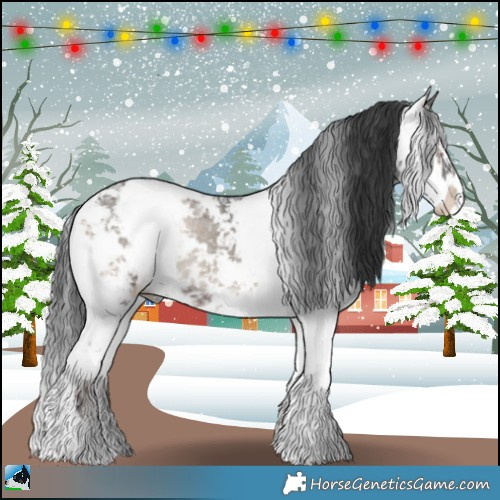 Horse Color:Blue Onyx Ice Mushroom Sabino Rabicano 