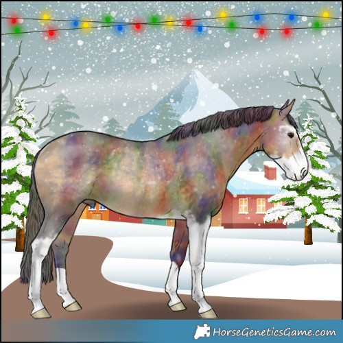 Horse Color:Nacre Buckskin Sabino Rabicano 