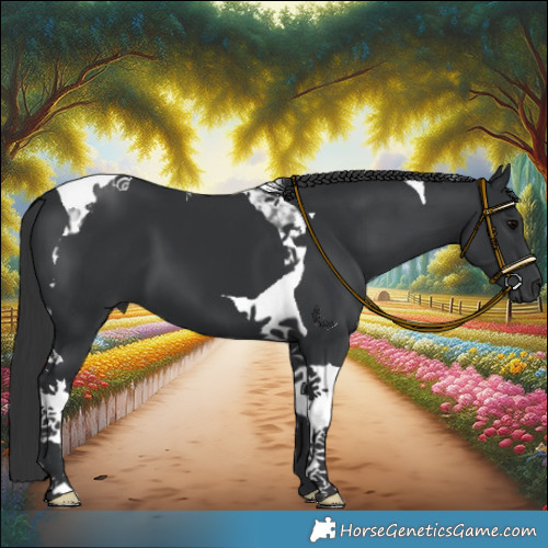 Horse Color:Black Tobiano 
