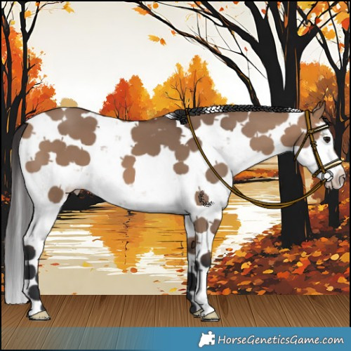 Horse Color:Brown Dun Sabino 