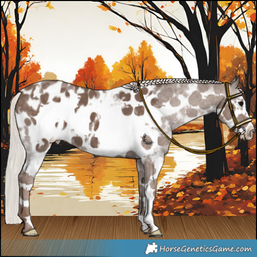 Horse Color:Silver Black Sabino Frame Appaloosa 