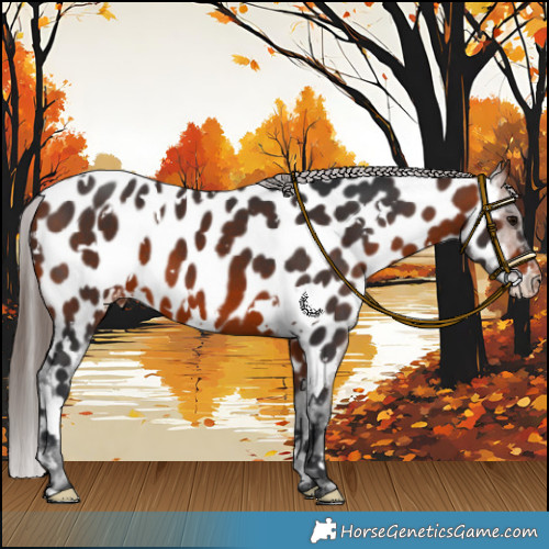 Horse Color:White Spotted Brown Appaloosa 