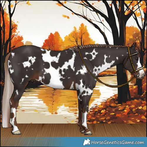Horse Color:White Spotted Liver Chestnut 