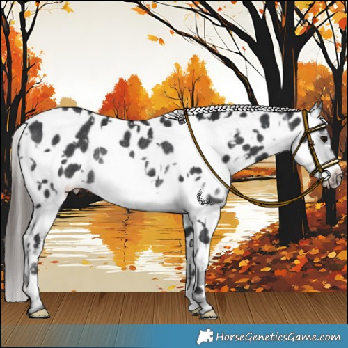 Horse Color:White Spotted Black Tobiano Frame Appaloosa Rabicano