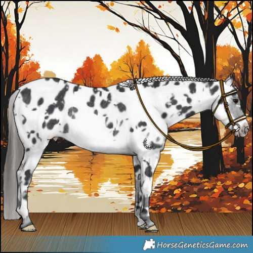Horse Color:White Spotted Black Tobiano Frame Appaloosa Rabicano