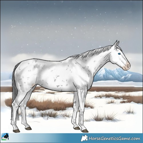 Horse Color:White Spotted Black Sabino Splash Rabicano 