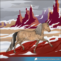 Horse Color:Liver Red Dun and Chocolate Palomino Dun