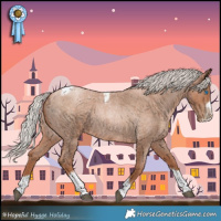 Horse Color:Silver Blue Roan Pearl Tobiano Frame Rabicano