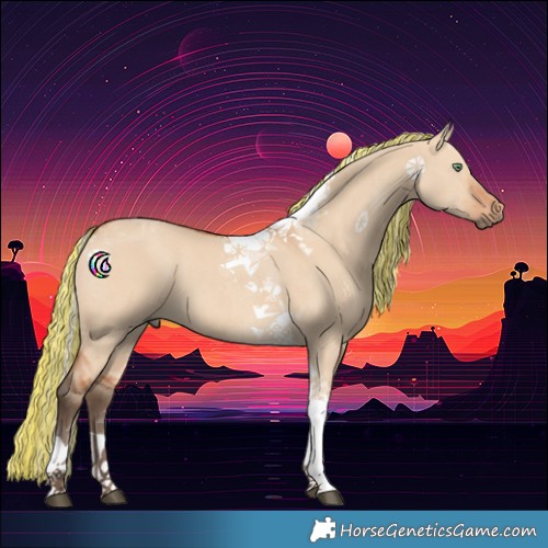 Horse Color:Painted Silver Bay Dun Tobiano 