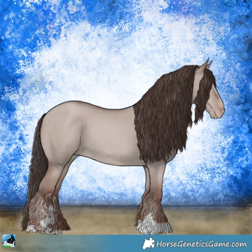 Horse Color:Classic Champagne Dun Mushroom Sabino Rabicano 