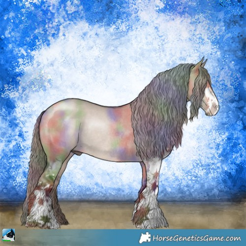 Horse Color:Nacre Liver Red Dun Mushroom Sabino Rabicano 