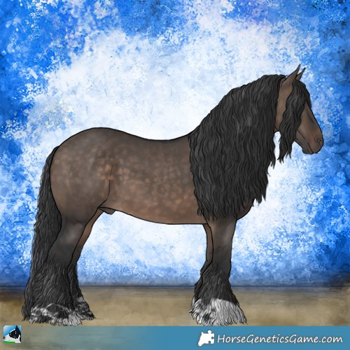 Horse Color:Brown Dun Mushroom 