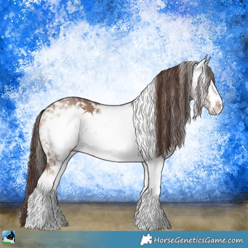 Horse Color:White Spotted Classic Champagne Dun Mushroom Brindle 