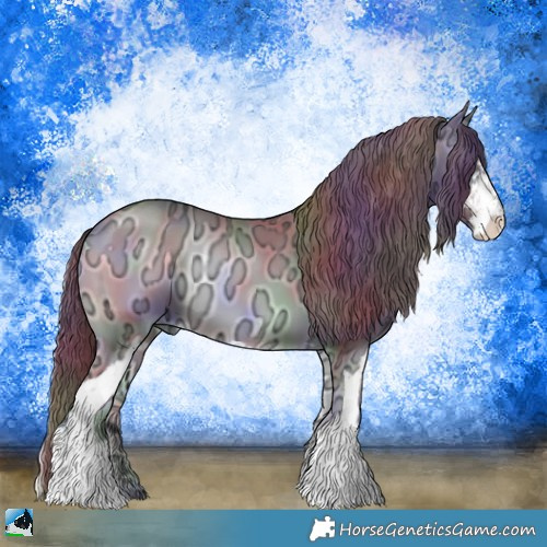 Horse Color:Nacre Chocolate Blue Onyx Chinchilla Ice Sabino 