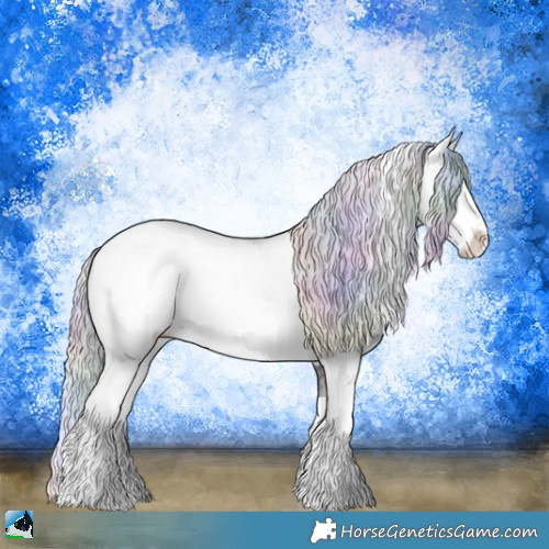 Horse Color:Nacre Chocolate Silver Black Chinchilla Ice Sabino 