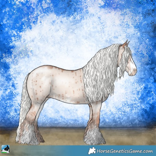 Horse Color:Gold Champagne Dun Mushroom Sabino Brindle 