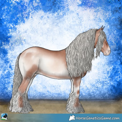 Horse Color:Gold Champagne Onyx Mushroom Rabicano 