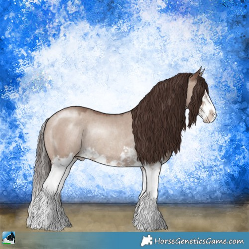Horse Color:Classic Champagne Dun Mushroom Sabino Splash Rabicano 