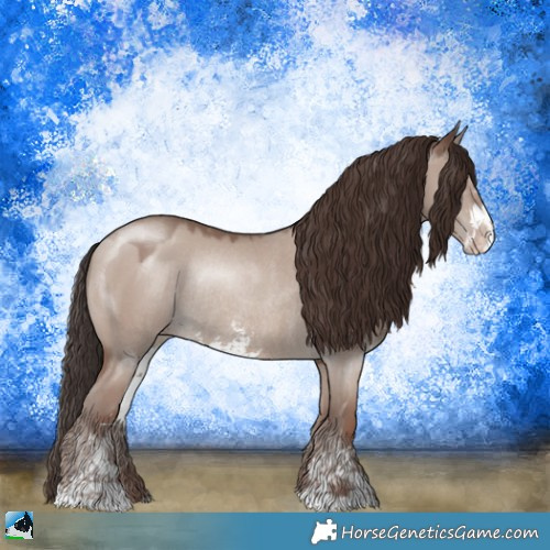 Horse Color:Classic Champagne Dun Mushroom Sabino Rabicano 