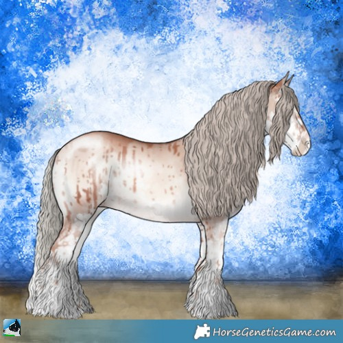 Horse Color:Gold Champagne Onyx Mushroom Sabino Rabicano Brindle 