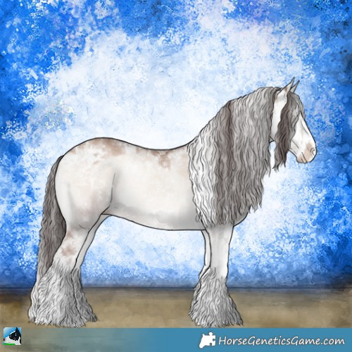 Horse Color:Classic Champagne Ice Onyx Mushroom Sabino Rabicano 