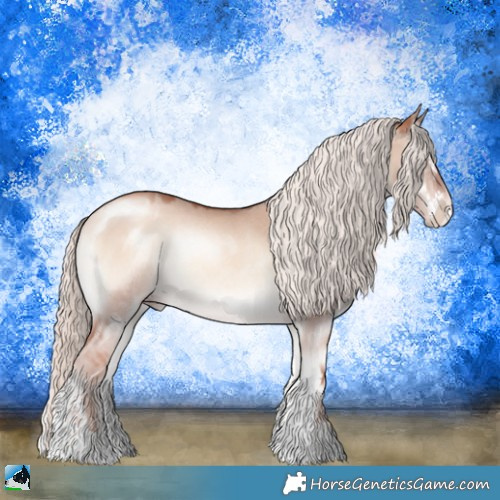 Horse Color:Gold Champagne Onyx Mushroom Sabino Rabicano 