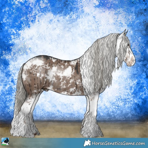 Horse Color:Liver Red Dun Mushroom Sabino Rabicano Brindle 